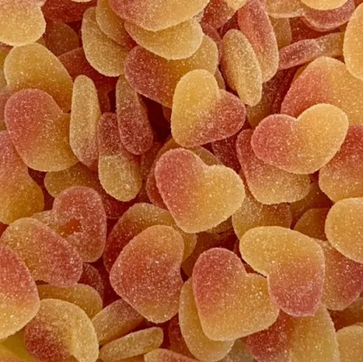 Fizzy Peach Hearts
